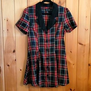 Current Mood (Dolls Kill) sz XL Tartan Plaid Mini Dress